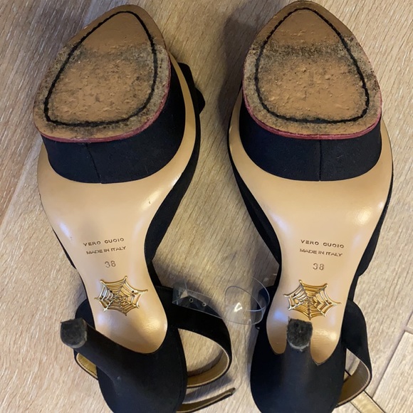 Charlotte Olympia bow front pvc ankle tie heels - Picture 3 of 3